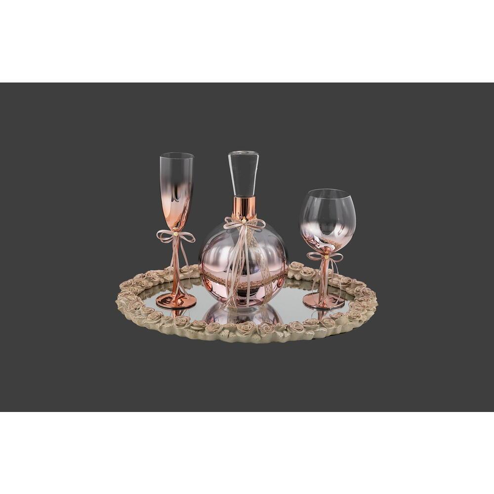 22.ΔΙΣΚΟΣ CDL2621988 50x35cm ΚΑΡΑΦΑ SK272090 15,8xH27cm ΠΟΤΗΡΙ SP270780 20cm ΠΟΤ. ΣΑΜΠΑΝΙΑΣ SS270780  H25cm